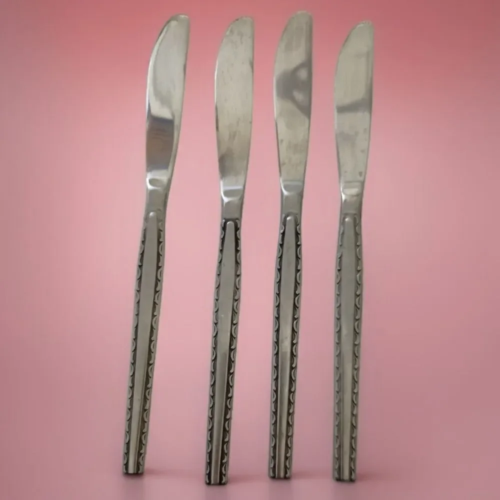 4 Rogers‎ Regina Ensenada Knife Set Knives Flatware Stainless Steel Korea MCM